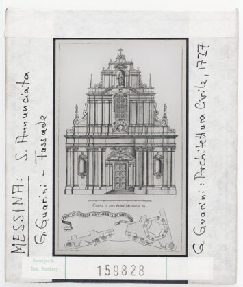 Vorschaubild Messina, S. Annunziata, Fassade von G. Guarini Diasammlung